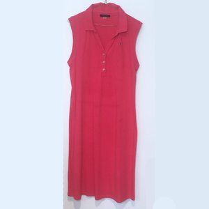 Magenta Pink Tommy Hilfiger Polo Sleeveless Dress Sz M